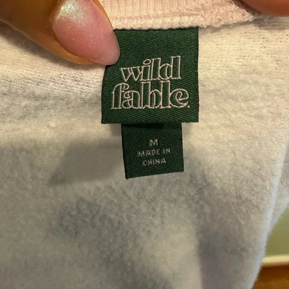 Wild Fable Fleece lined Sweatshirt Pink and Purple - Size Medium - Picture 5 of 5